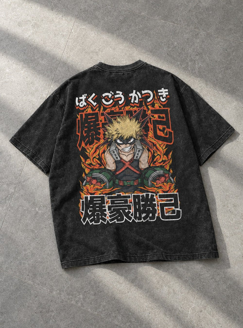 Bakugo Inferno – T-Shirt – flat-lay | My Hero Academia
