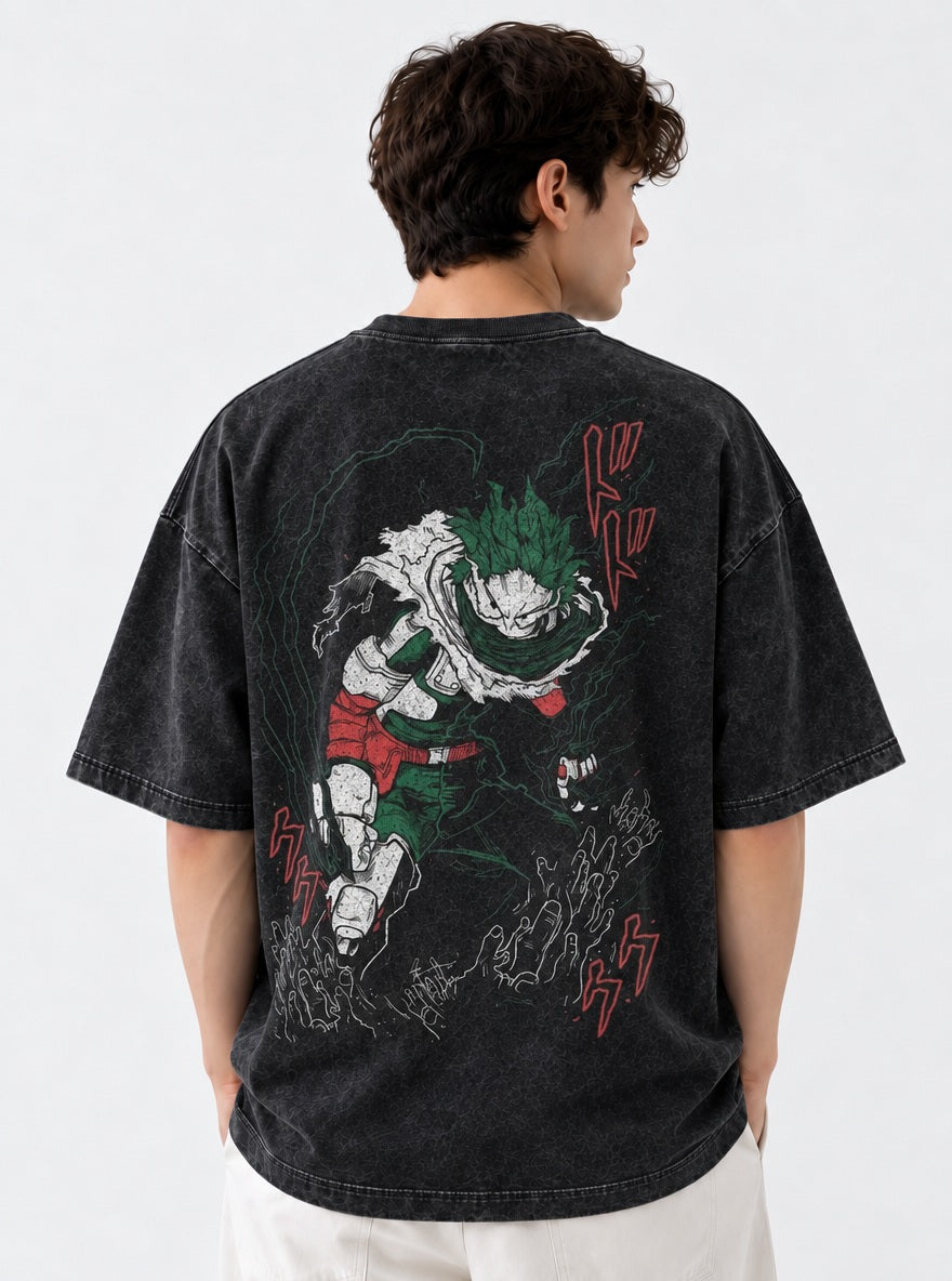 Deku Full Cowl – T-Shirt – model shot | My Hero Academia