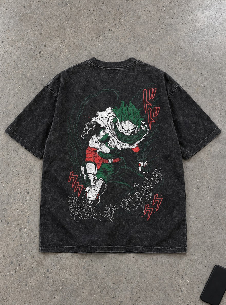 Deku Full Cowl – T-Shirt – flat-lay | My Hero Academia