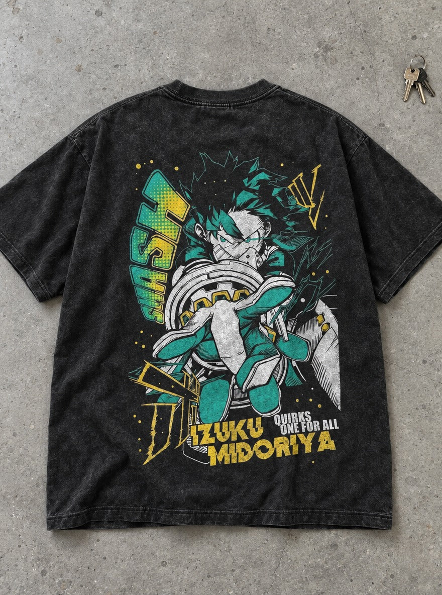 Deku Smash – T-Shirt – flat-lay | My Hero Academia