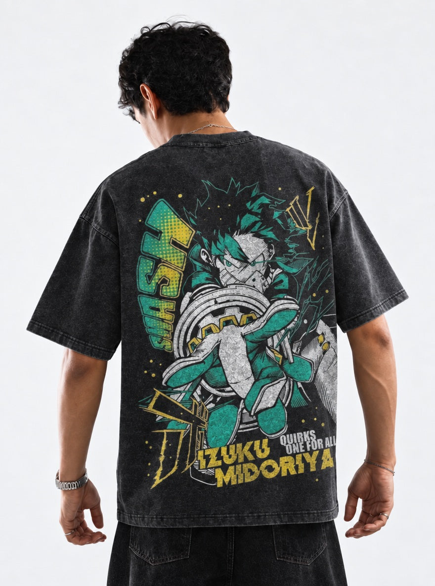 Deku Smash – T-Shirt – model shot | My Hero Academia