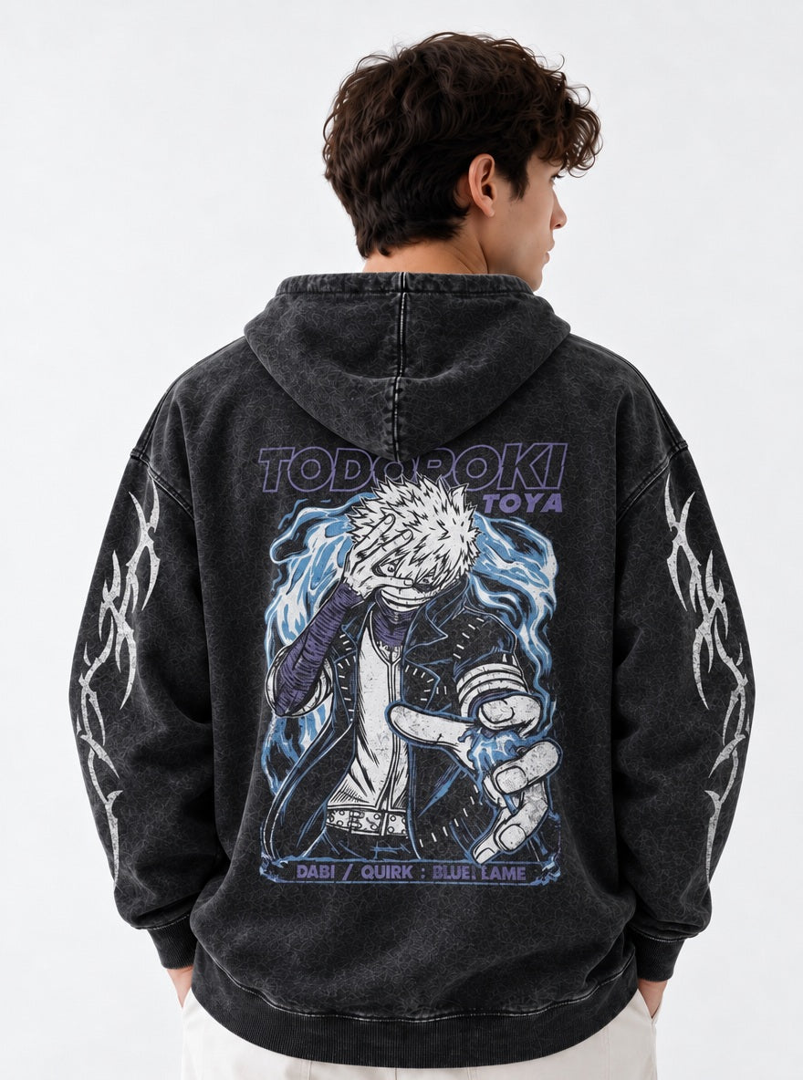 Dabi Blueflame – Hoodie – model shot | My Hero Academia