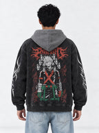 Dynamight – Black & Grey Hoodie – model shot | My Hero Academia