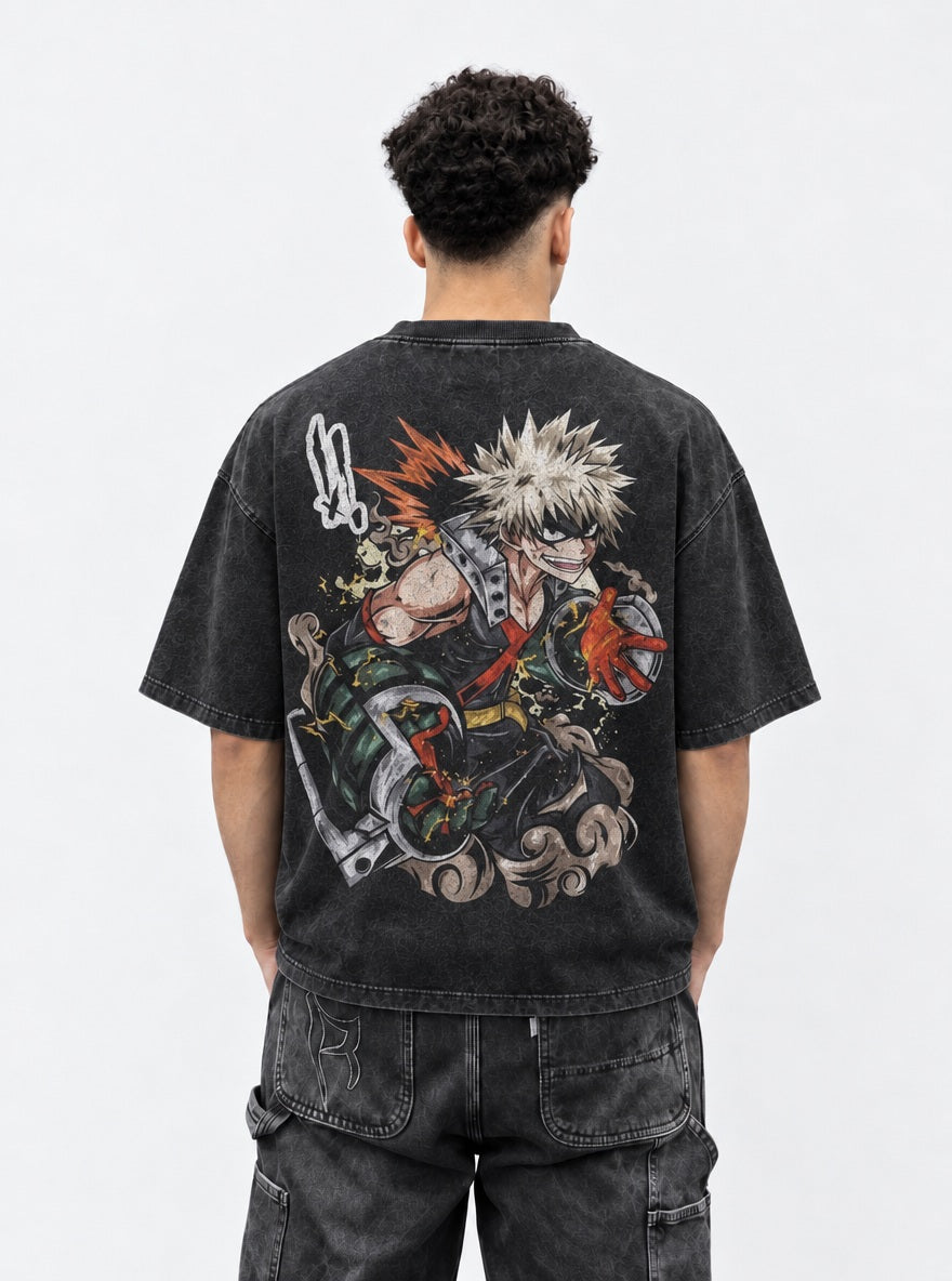 Bakugo Charge – T-Shirt – model shot | My Hero Academia