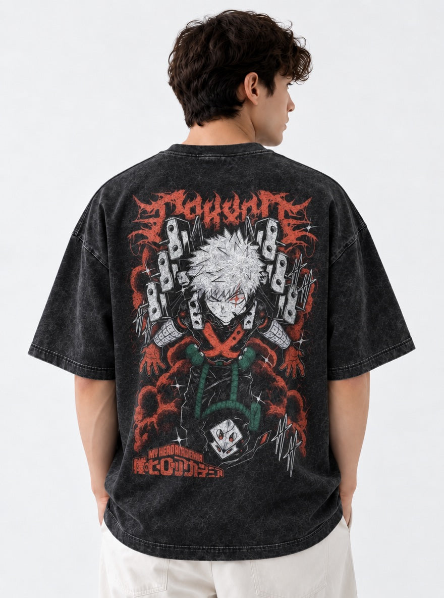 Bakugo Rampage – T-Shirt – model shot | My Hero Academia