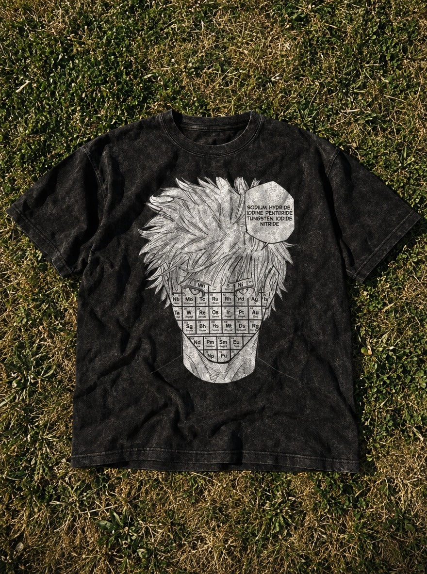 Nah I'd Win – Black Acid Wash Tee – flat-lay | Meme Tees