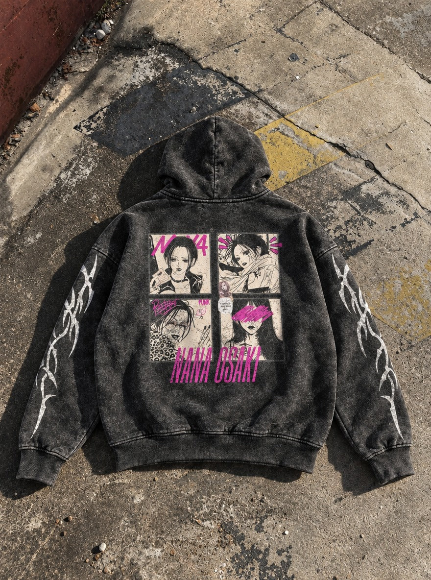 Panel Glitch – Hoodie – flat-lay | Nana