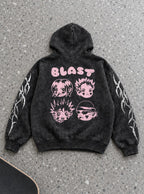 Pink Chibi – Hoodie – flat-lay | Nana