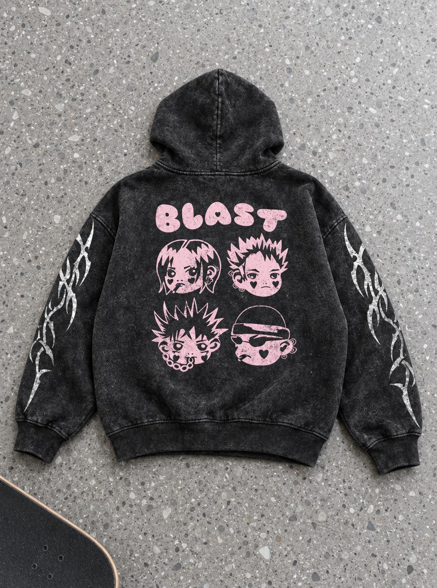 Pink Chibi – Hoodie – flat-lay | Nana