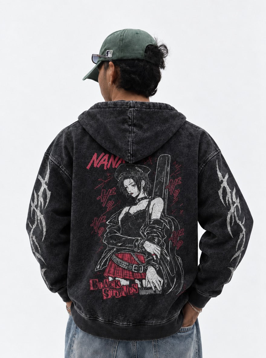 Plaid Rebel – Hoodie – model shot | Nana