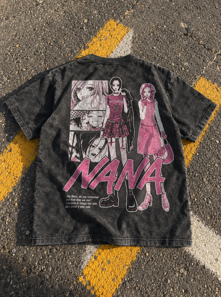 Twin Contrast – T-Shirt – flat-lay | Nana