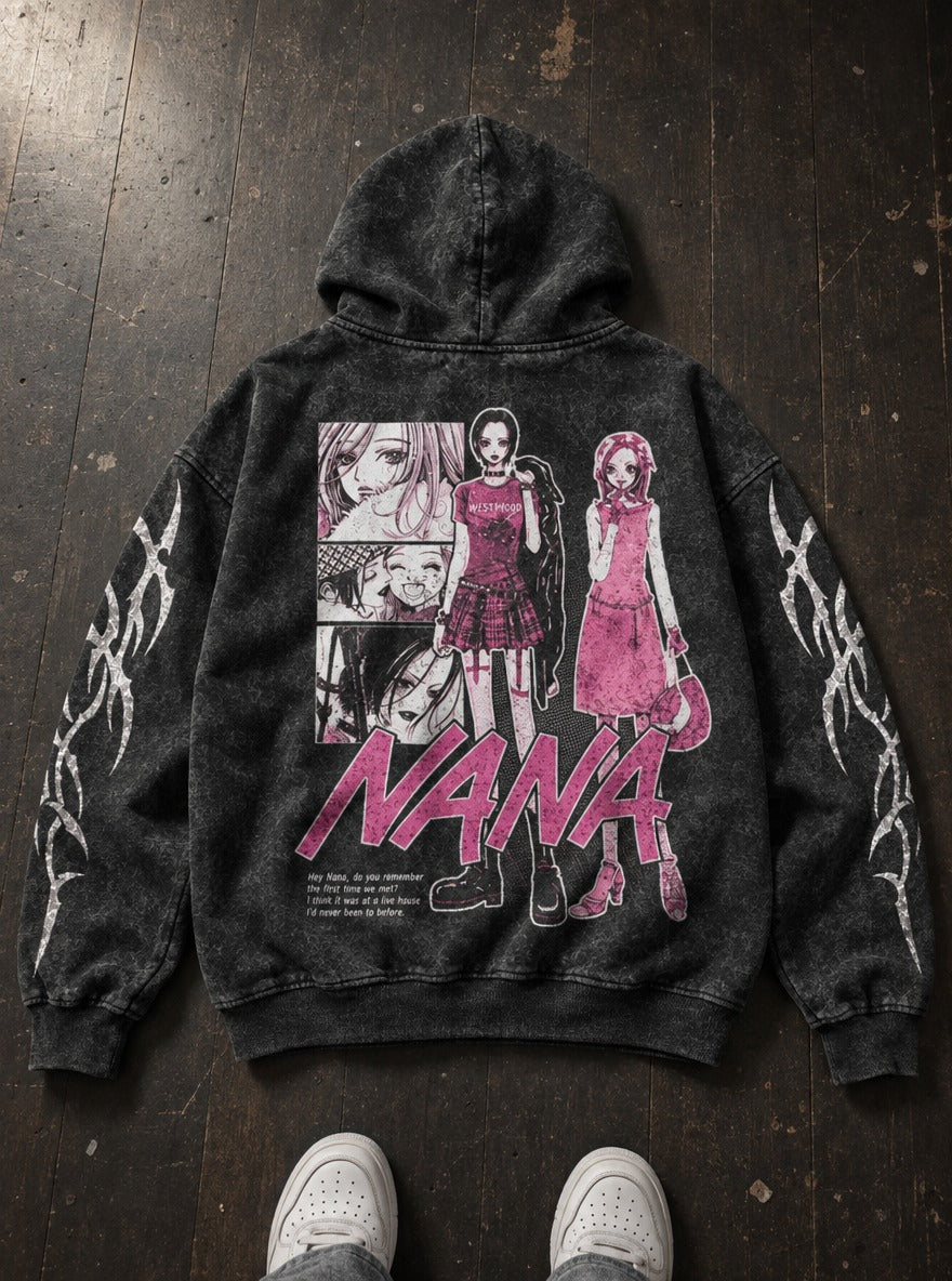 Twin Contrast – Hoodie – flat-lay | Nana