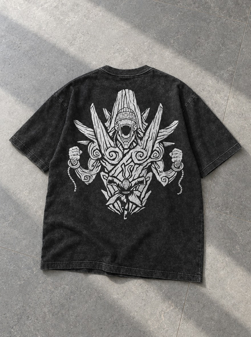 Demonic Statue – T-Shirt – flat-lay | Naruto