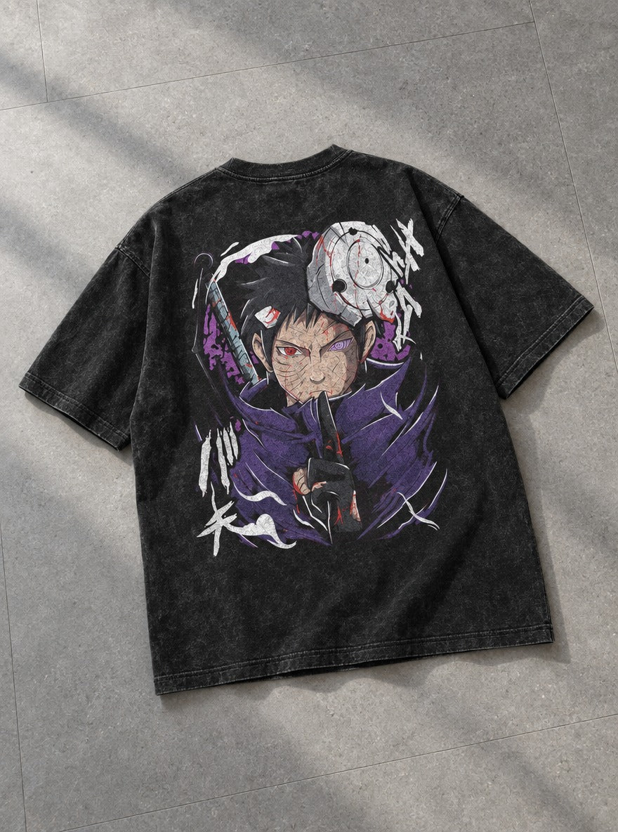 Masked Obito – T-Shirt – flat-lay | Naruto