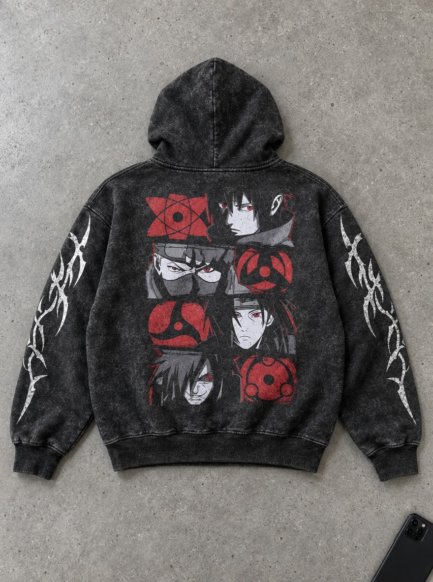 Sharingan Eyes – Hoodie – flat-lay | Naruto