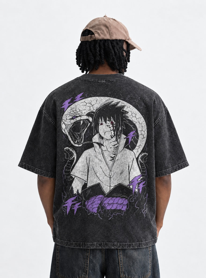 Sasuke Curse Mark – T-Shirt – model shot | Naruto
