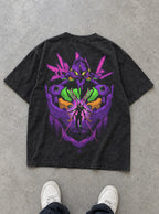 Unit-01 Neon Mask – T-Shirt – flat-lay | Neon Genesis Evangelion