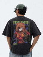 Asuka Eyepatch – T-Shirt – model shot | Neon Genesis Evangelion
