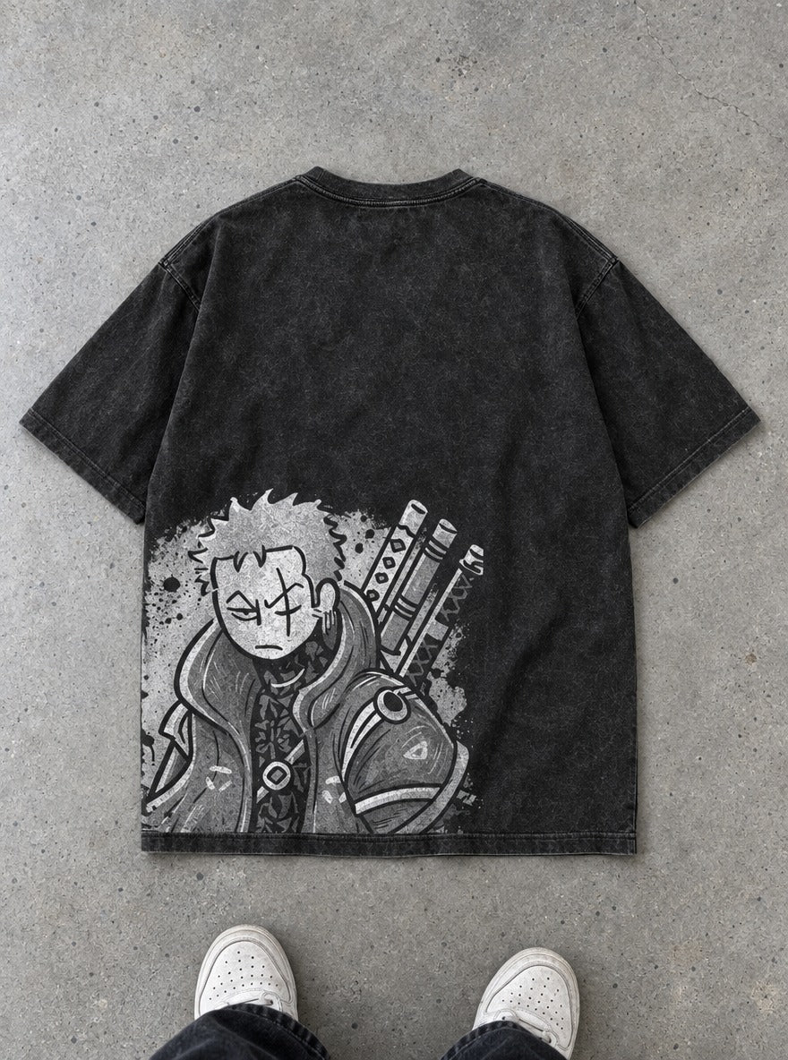 Chibi Zoro – T-Shirt – flat-lay | One Piece