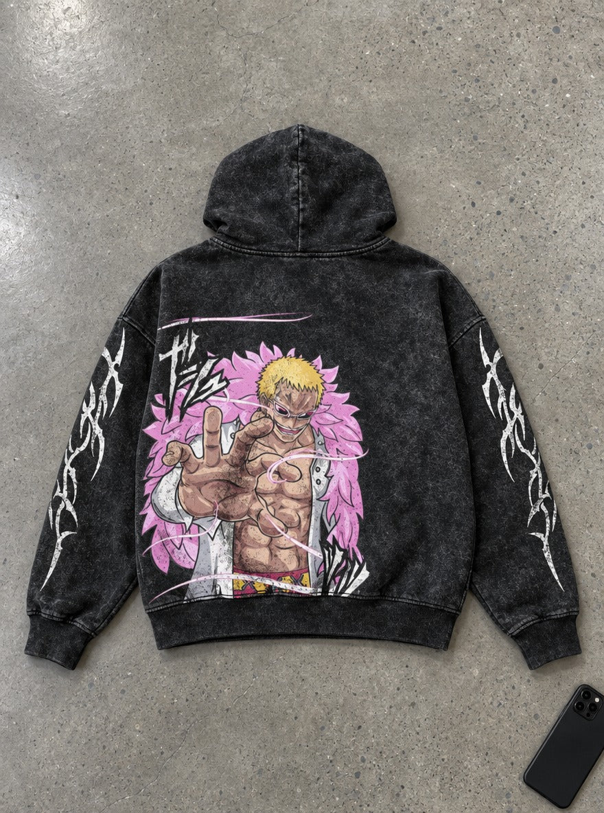 Doflamingo Puppeteer – Hoodie – flat-lay | One Piece