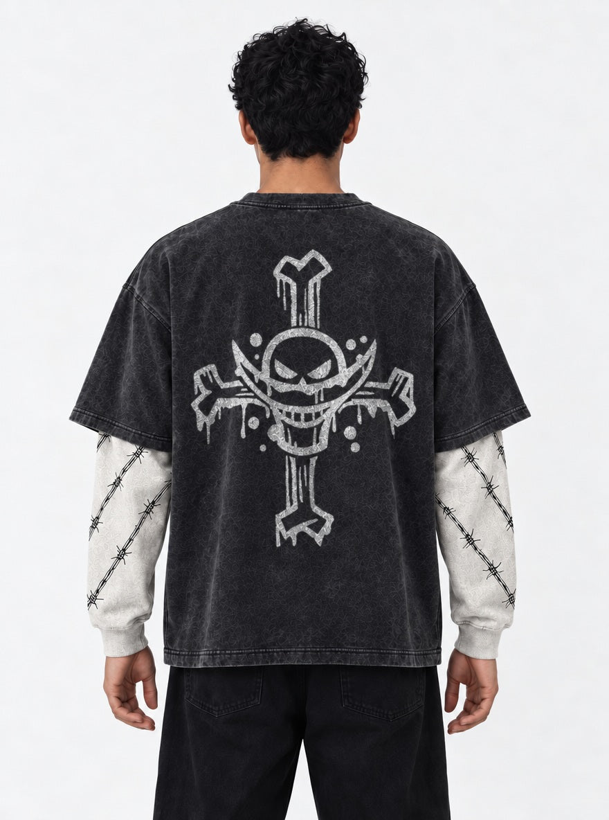 Whitebeard Jolly Roger – Double Sleeves – model shot | One Piece