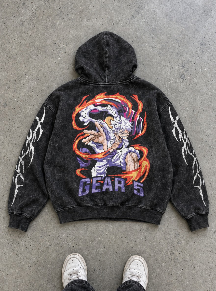 Gear 5 Awakening – Hoodie – flat-lay | One Piece