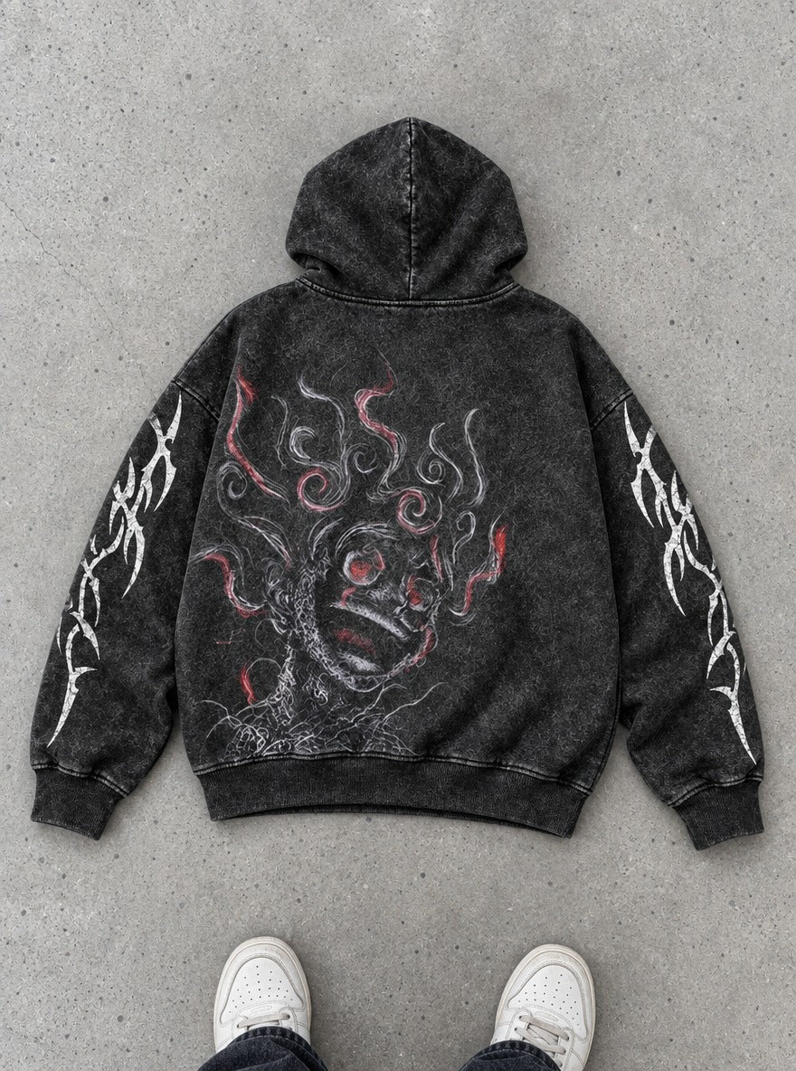 Gear 5 Sketch – Hoodie – flat-lay | One Piece