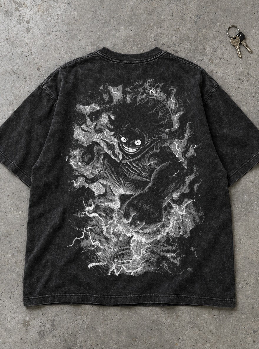 Gear 5 Storm – T-Shirt – flat-lay | One Piece