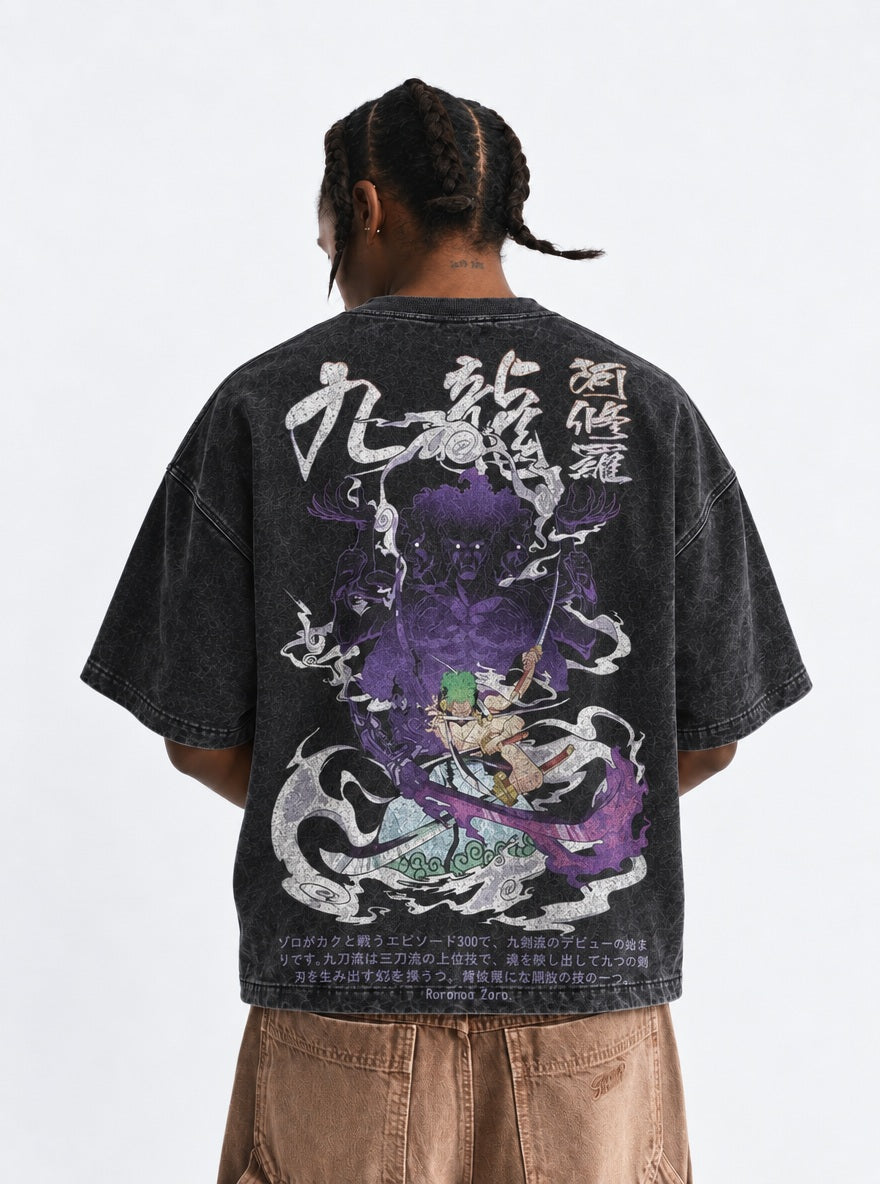 Nine Sword Zoro – T-Shirt – model shot | One Piece