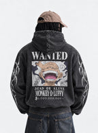 Luffy Wanted – Hoodie – model shot | One Piece
