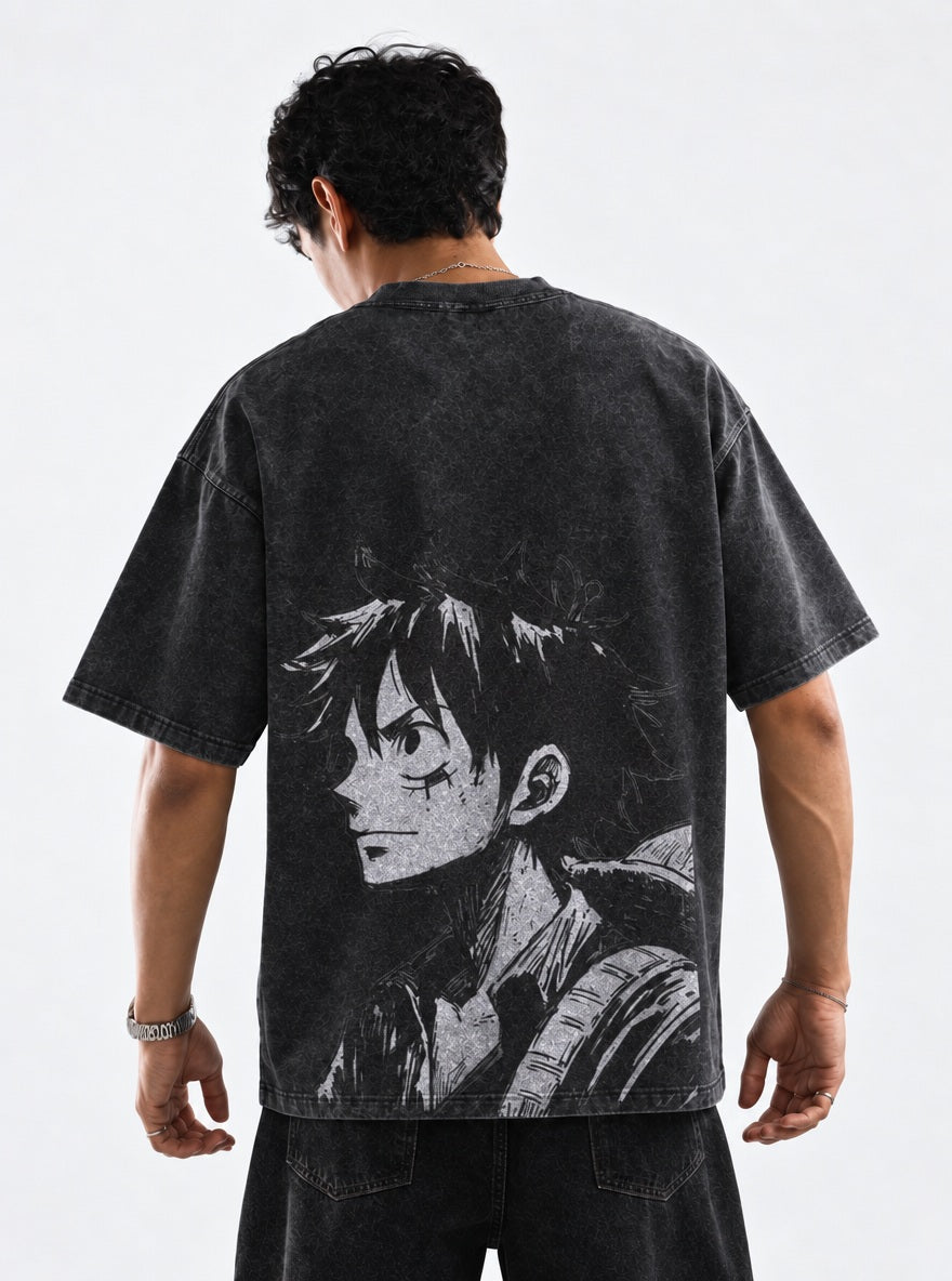 Luffy Profile – T-Shirt – model shot | One Piece