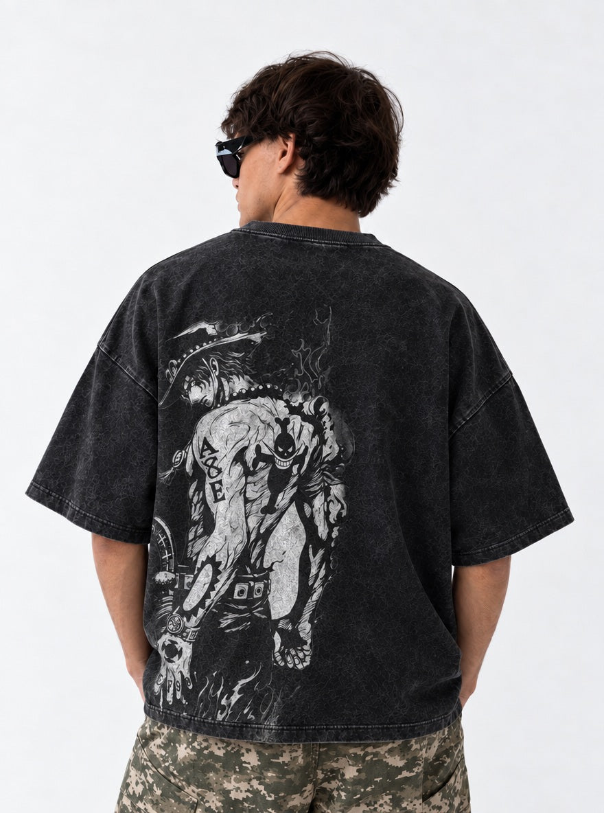 Ace Tattoo – T-Shirt – model shot | One Piece