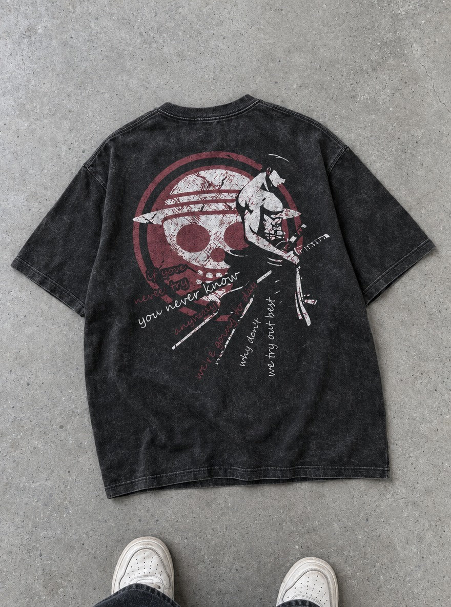 Straw Hat Zoro – T-Shirt – flat-lay | One Piece