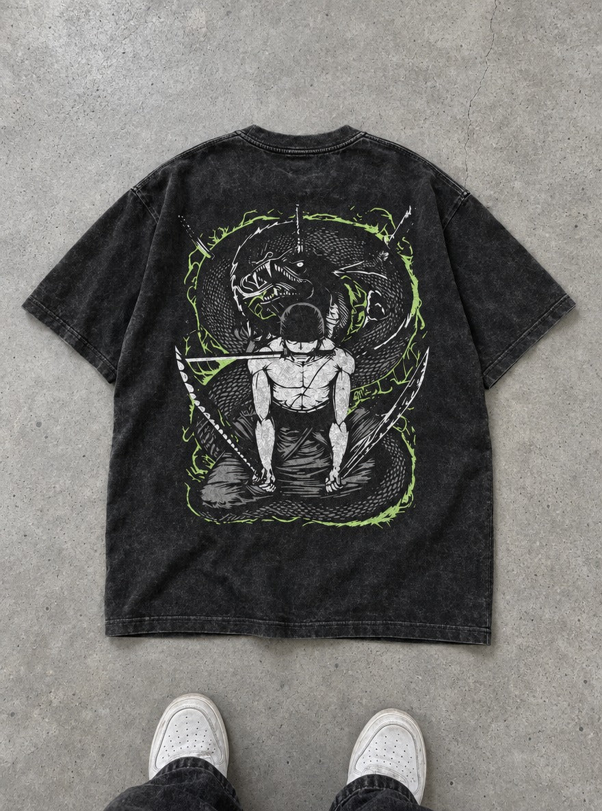 Zoro Dragon Spirit – T-Shirt – flat-lay | One Piece