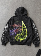 Zoro Neon Slash – Hoodie – flat-lay | One Piece