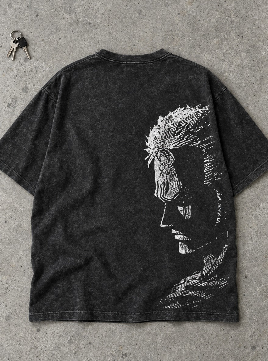 Zoro Profile – T-Shirt – flat-lay | One Piece