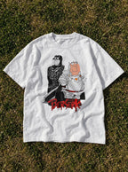 Peter Griffith – White Tee – flat-lay | Meme Tees