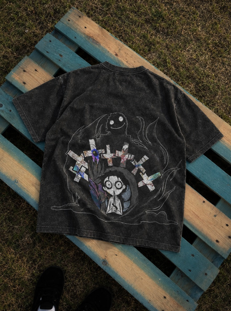 Grinning Shadow – T-Shirt – flat-lay | Re Zero