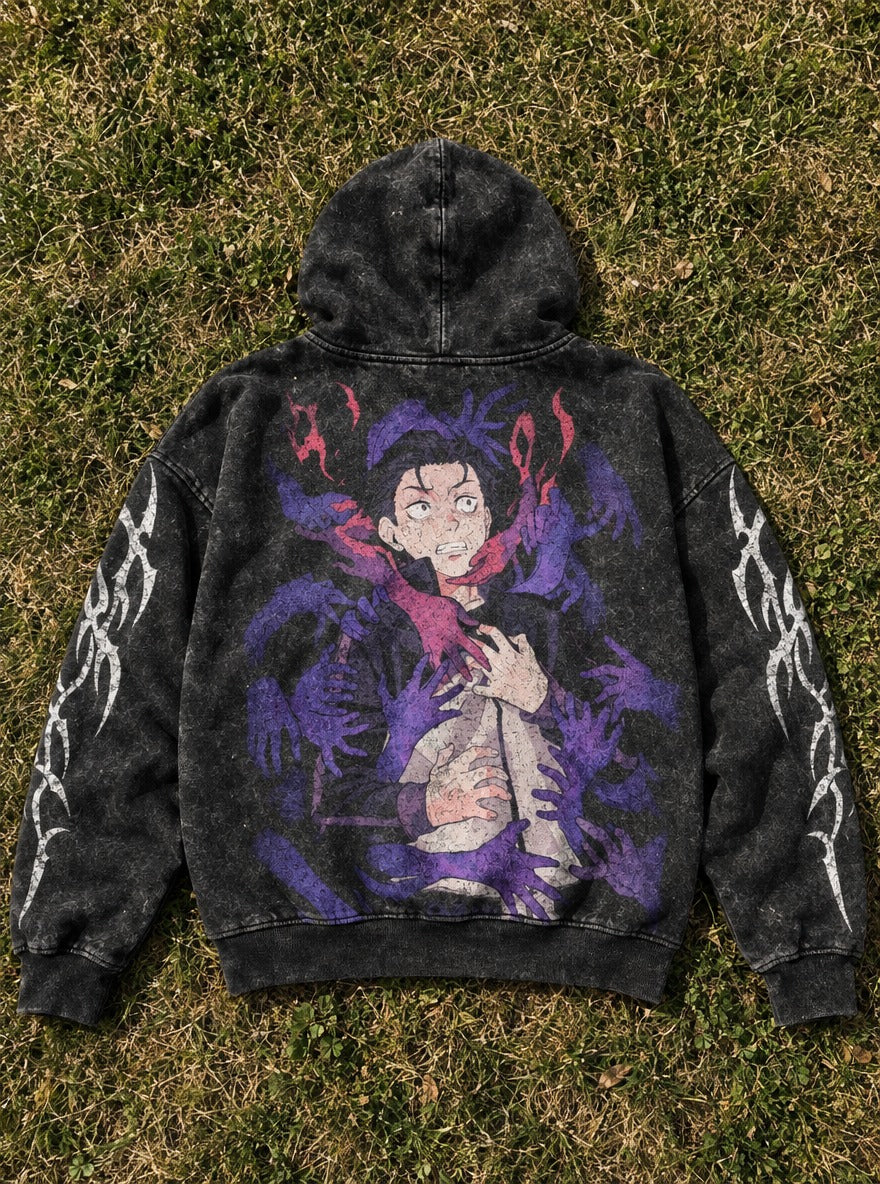 Gripping Despair – Hoodie – flat-lay | Re Zero