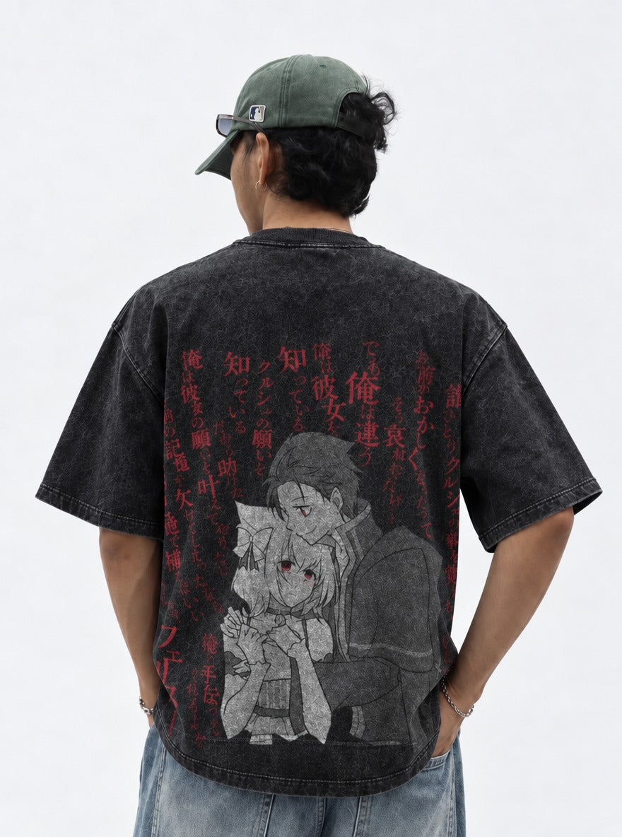 Monochrome Embrace – T-Shirt – model shot | Re Zero