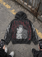 Monochrome Embrace – Hoodie – flat-lay | Re Zero