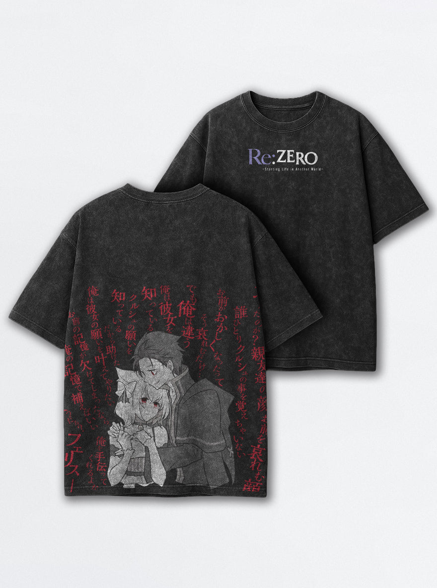 Monochrome Embrace – T-Shirt – mockup | Re Zero