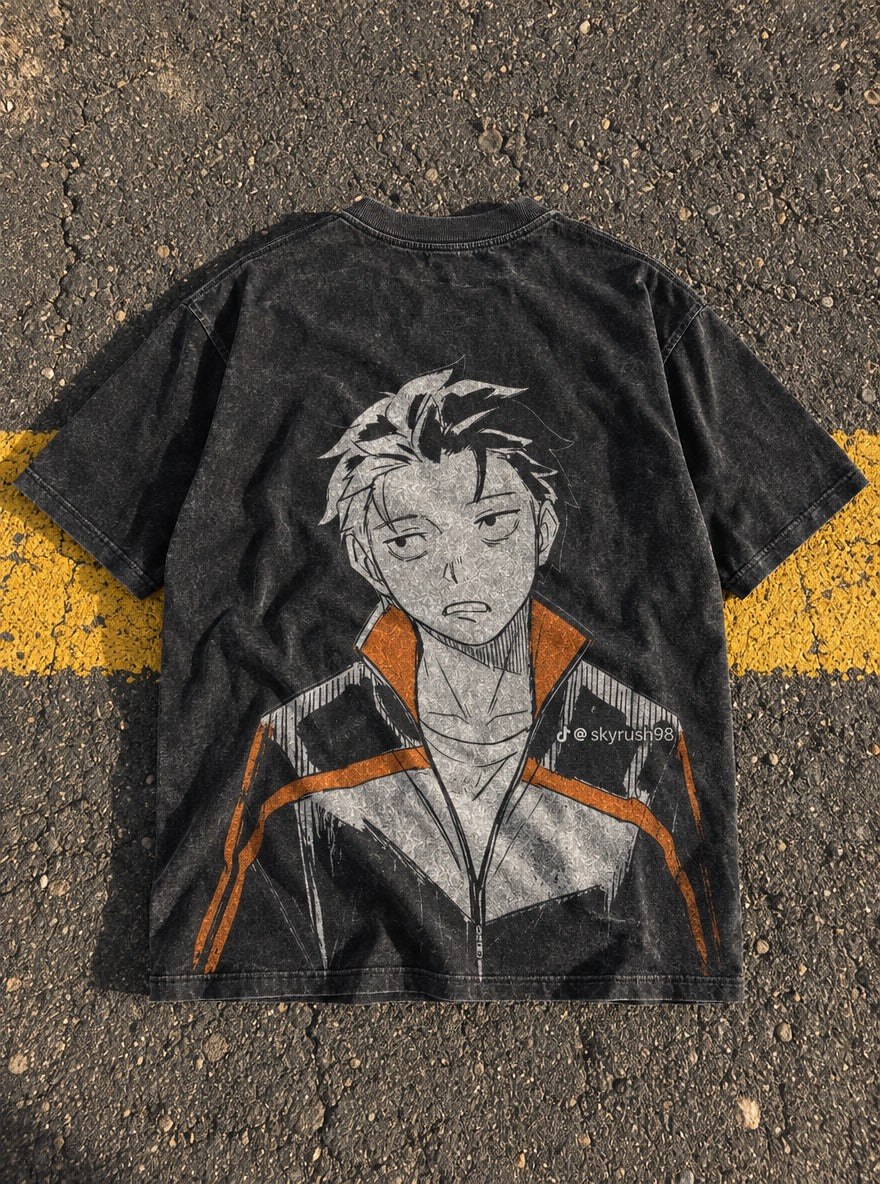 Orange Stripe – T-Shirt – flat-lay | Re Zero