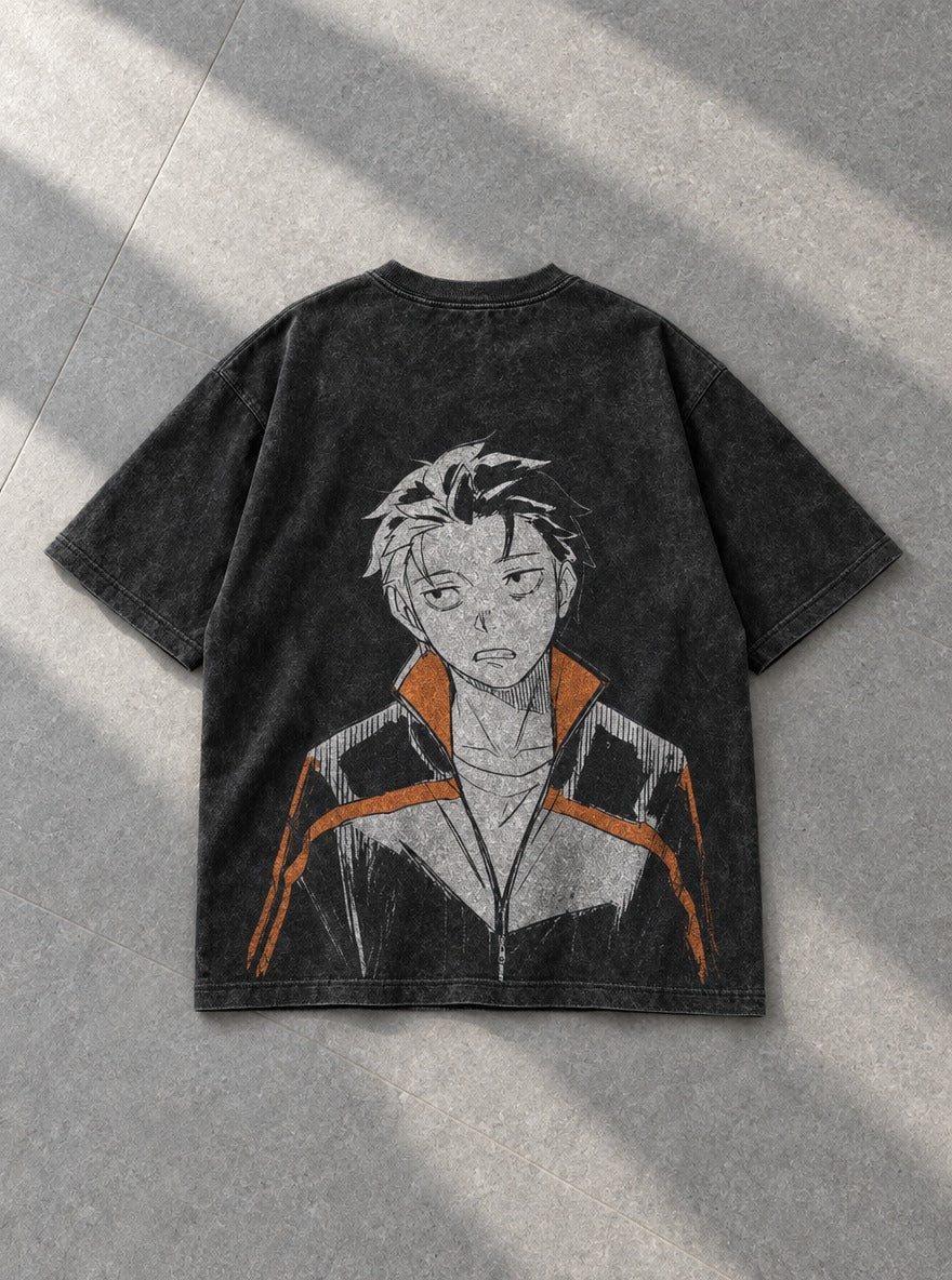 Orange Stripe – T-Shirt – flat-lay | Re Zero