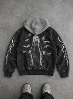 Outstretched Hands – Black & Grey Hoodie – flat-lay | Re Zero