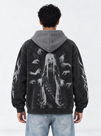 Outstretched Hands – Black & Grey Hoodie – model shot | Re Zero