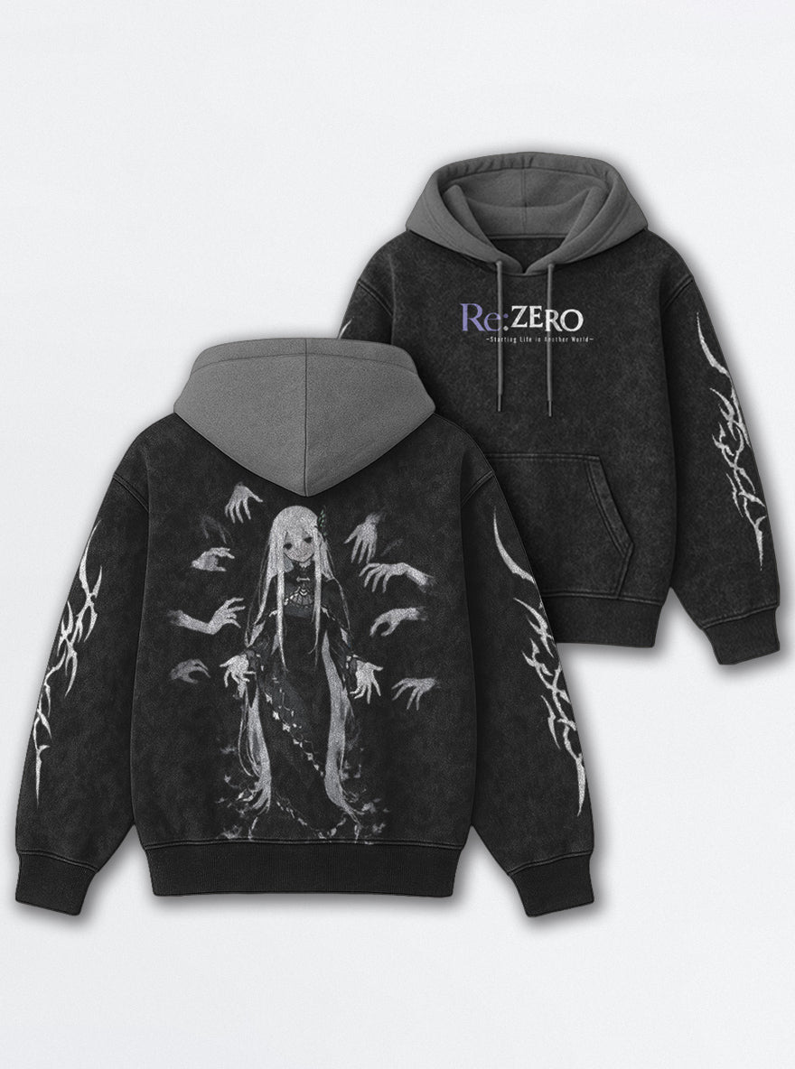 Outstretched Hands – Black & Grey Hoodie – mockup | Re Zero