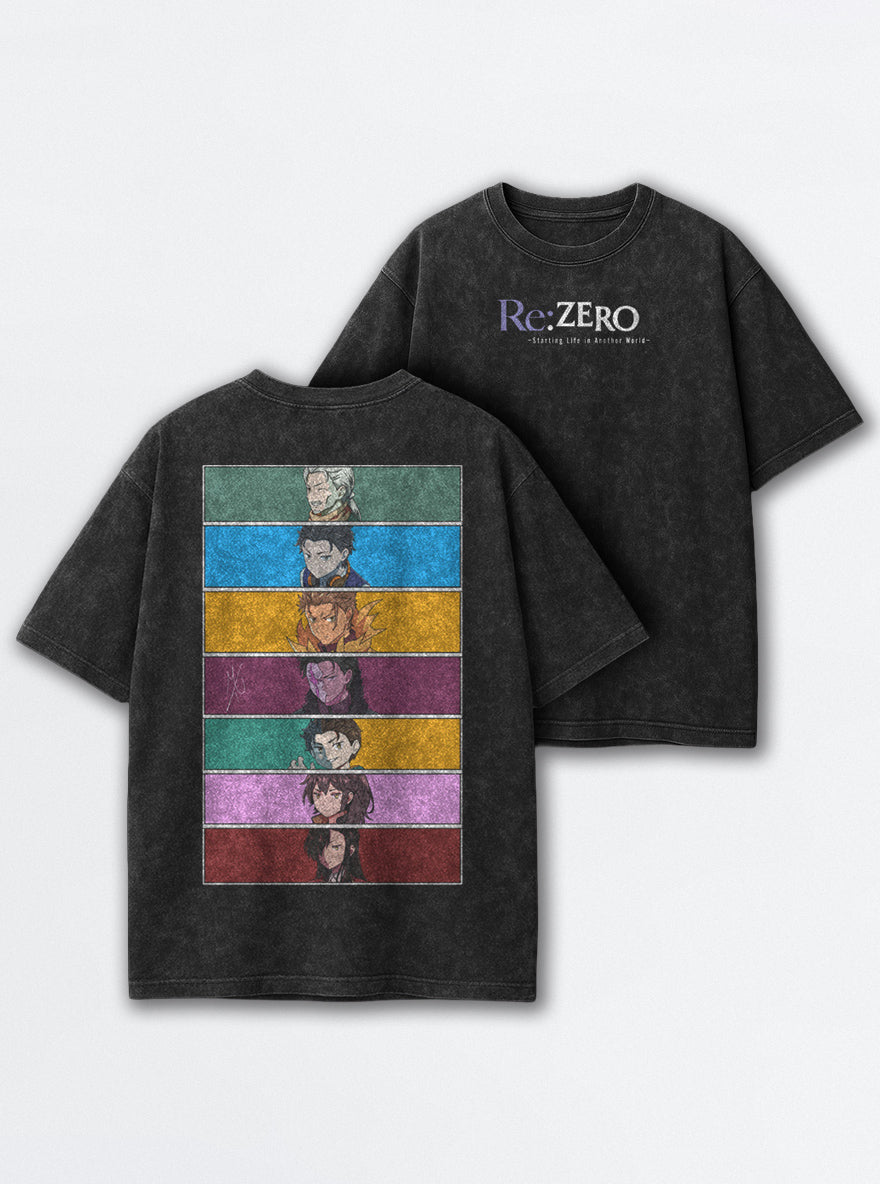 Panel Lineup – T-Shirt – mockup | Re Zero