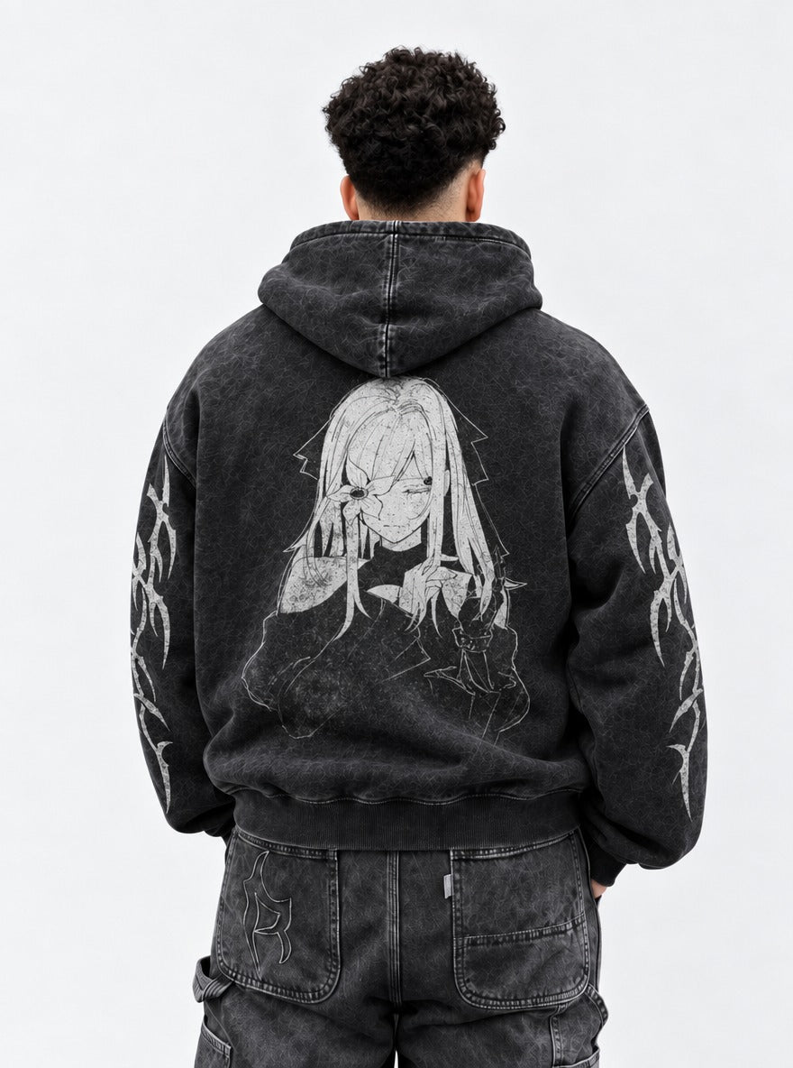 Petal Veil – Hoodie – model shot | Re Zero