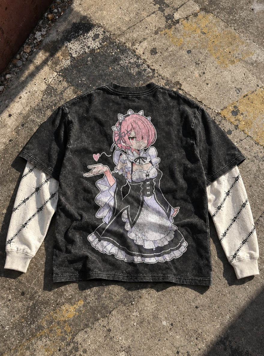 Pout Maid – Double Sleeves – flat-lay | Re Zero